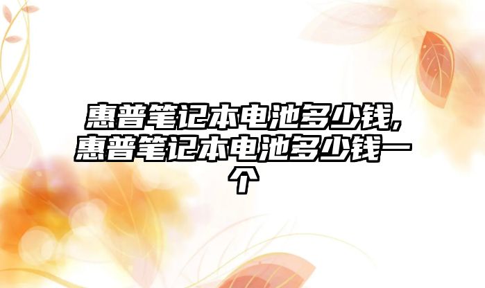 惠普筆記本電池多少錢,惠普筆記本電池多少錢一個