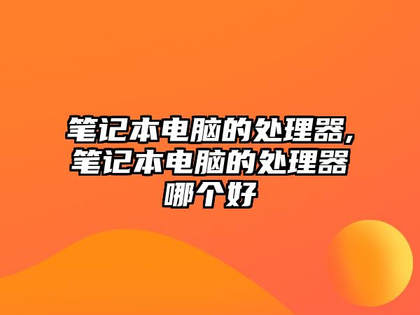 筆記本電腦的處理器,筆記本電腦的處理器哪個好